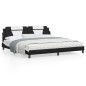 vidaXL Cama con colchón cuero sintético negro y blanco 200x200 cm vidaXL Cama con colchón cuero sintético negro y blanco 200x200 cm