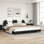 vidaXL Cama con colchón cuero sintético negro y blanco 200x200 cm vidaXL Cama con colchón cuero sintético negro y blanco 200x200 cm