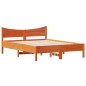 vidaXL Estructura de cama madera maciza pino marrón cera 120x200 cm vidaXL Estructura de cama madera maciza pino marrón cera 120x200 cm