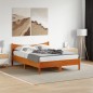 vidaXL Estructura de cama madera maciza pino marrón cera 120x200 cm vidaXL Estructura de cama madera maciza pino marrón cera 120x200 cm