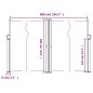 vidaXL Toldo lateral retráctil marrón 180x600 cm vidaXL Toldo lateral retráctil marrón 180x600 cm