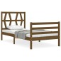 vidaXL Estructura cama con cabecero madera maciza marrón miel 90x200cm