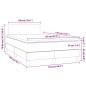 vidaXL Cama box spring con colchón y LED tela gris claro 120x190 cm