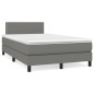 vidaXL Cama box spring con colchón y LED tela marrón oscuro 120x190 cm vidaXL Cama box spring con colchón y LED tela marrón oscuro 120x190 cm
