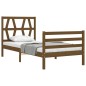 vidaXL Estructura cama con cabecero madera maciza marrón miel 90x200cm