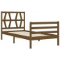 vidaXL Estructura cama con cabecero madera maciza marrón miel 90x200cm