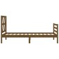 vidaXL Estructura cama con cabecero madera maciza marrón miel 90x200cm