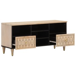 vidaXL Mueble de TV madera maciza de mango 100x33x46 cm
