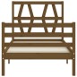 vidaXL Estructura cama con cabecero madera maciza marrón miel 90x200cm
