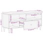 vidaXL Mueble de TV madera maciza de mango 100x33x46 cm