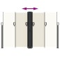 vidaXL Toldo lateral retráctil crema 160x600 cm