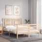 vidaXL Estructura de cama con cabecero madera maciza 140x200 cm vidaXL Estructura de cama con cabecero madera maciza 140x200 cm