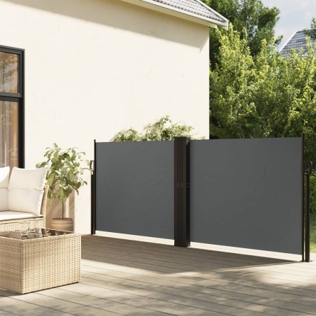 vidaXL Toldo lateral retráctil gris antracita 120x1000 cm