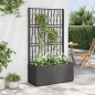 vidaXL Jardinera con enrejado PP gris oscuro 80x36x140 cm vidaXL Jardinera con enrejado PP gris oscuro 80x36x140 cm