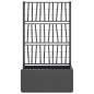 vidaXL Jardinera con enrejado PP gris oscuro 80x36x140 cm vidaXL Jardinera con enrejado PP gris oscuro 80x36x140 cm