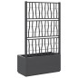 vidaXL Jardinera con enrejado PP gris oscuro 80x36x140 cm vidaXL Jardinera con enrejado PP gris oscuro 80x36x140 cm