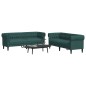 vidaXL Juego de sofás 2 piezas tela verde oscuro vidaXL Juego de sofás 2 piezas tela verde oscuro
