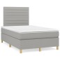 vidaXL Cama box spring con colchón tela gris claro 120x190 cm vidaXL Cama box spring con colchón tela gris claro 120x190 cm