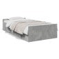 vidaXL Cama con cajones madera de ingeniería gris hormigón 75x190 cm vidaXL Cama con cajones madera de ingeniería gris hormigón 75x190 cm
