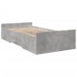 vidaXL Cama con cajones madera de ingeniería gris hormigón 75x190 cm vidaXL Cama con cajones madera de ingeniería gris hormigón 75x190 cm