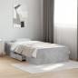 vidaXL Cama con cajones madera de ingeniería gris hormigón 75x190 cm vidaXL Cama con cajones madera de ingeniería gris hormigón 75x190 cm