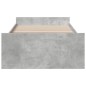 vidaXL Cama con cajones madera de ingeniería gris hormigón 75x190 cm vidaXL Cama con cajones madera de ingeniería gris hormigón 75x190 cm