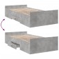 vidaXL Cama con cajones madera de ingeniería gris hormigón 75x190 cm vidaXL Cama con cajones madera de ingeniería gris hormigón 75x190 cm