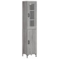 vidaXL Aparador alto madera contrachapada gris Sonoma 34,5x34x180 cm vidaXL Aparador alto madera contrachapada gris Sonoma 34,5x34x180 cm