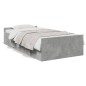 vidaXL Cama con cajones madera ingeniería gris hormigón 90x200 cm vidaXL Cama con cajones madera ingeniería gris hormigón 90x200 cm