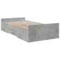 vidaXL Cama con cajones madera ingeniería gris hormigón 90x200 cm vidaXL Cama con cajones madera ingeniería gris hormigón 90x200 cm