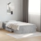 vidaXL Cama con cajones madera ingeniería gris hormigón 90x200 cm vidaXL Cama con cajones madera ingeniería gris hormigón 90x200 cm