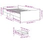 vidaXL Cama con cajones madera ingeniería gris hormigón 90x200 cm vidaXL Cama con cajones madera ingeniería gris hormigón 90x200 cm