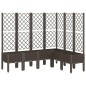 vidaXL Jardinera con enrejado PP marrón 160x120x142 cm