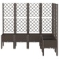 vidaXL Jardinera con enrejado PP marrón 160x120x142 cm