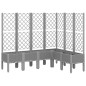 vidaXL Jardinera con enrejado PP gris claro 160x120x142 cm