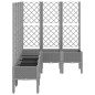 vidaXL Jardinera con enrejado PP gris claro 160x120x142 cm