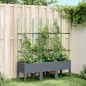 vidaXL Jardinera con enrejado PP gris 120x40x142,5 cm vidaXL Jardinera con enrejado PP gris 120x40x142,5 cm