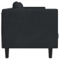 vidaXL Sofá con cojines 3 plazas terciopelo negro vidaXL Sofá con cojines 3 plazas terciopelo negro