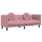 vidaXL Sofá con cojines 3 plazas terciopelo rosa vidaXL Sofá con cojines 3 plazas terciopelo rosa