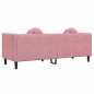 vidaXL Sofá con cojines 3 plazas terciopelo rosa vidaXL Sofá con cojines 3 plazas terciopelo rosa