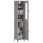 vidaXL Aparador alto madera contrachapada gris Sonoma 34,5x34x180 cm vidaXL Aparador alto madera contrachapada gris Sonoma 34,5x34x180 cm