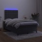 vidaXL Cama box spring con colchón y LED terciopelo negro 120x190 cm vidaXL Cama box spring con colchón y LED terciopelo negro 120x190 cm