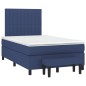 vidaXL Cama box spring con colchón tela azul 120x190 cm vidaXL Cama box spring con colchón tela azul 120x190 cm