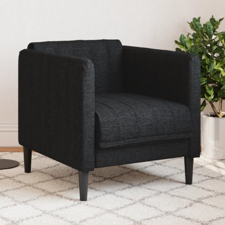 vidaXL Sillón de tela negro