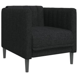 vidaXL Sillón de tela negro