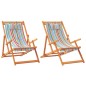 vidaXL Sillas de playa plegables 2 unidades tela multicolor vidaXL Sillas de playa plegables 2 unidades tela multicolor