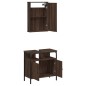 vidaXL Set de muebles baño 2 pzas madera contrachapada marrón roble