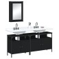 vidaXL Juego de muebles de baño 3 pzas madera contrachapada negro vidaXL Juego de muebles de baño 3 pzas madera contrachapada negro