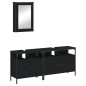 vidaXL Juego de muebles de baño 3 pzas madera contrachapada negro vidaXL Juego de muebles de baño 3 pzas madera contrachapada negro