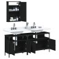 vidaXL Juego de muebles de baño 3 pzas madera contrachapada negro vidaXL Juego de muebles de baño 3 pzas madera contrachapada negro